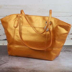 HOBO PATTI Leather Shoulder Bag Radiance Orange